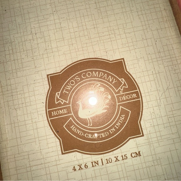 Two's Company Red and White Chevron Picture Frame - Picture 4 of 6